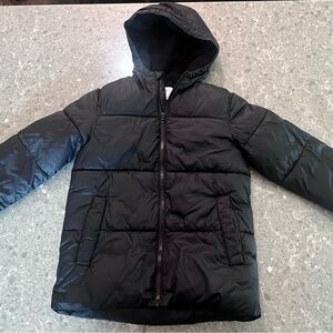 Old Navy Black Hooded Puffer Coat Boys (8)